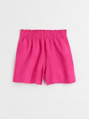 H&M Fuchsia High-Waist Elastic Shorts